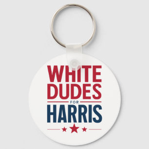 Chaveiro White Dudes For Harris Election Kamala Harris 2024