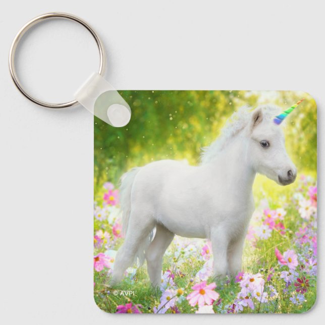 Chaveiro White Pony Unicorn (Frente)