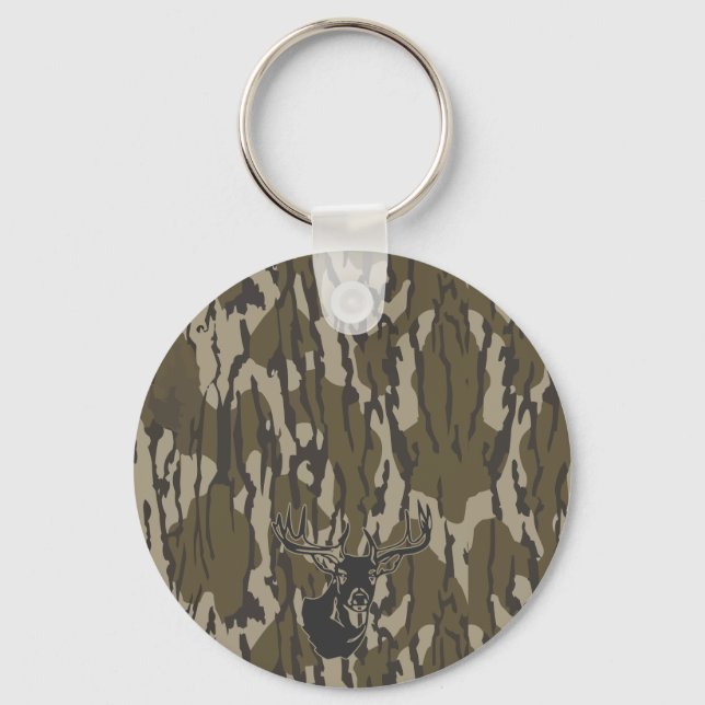 Chaveiro Whitetail Deer Bottomland Camo Hunting Camo (Frente)