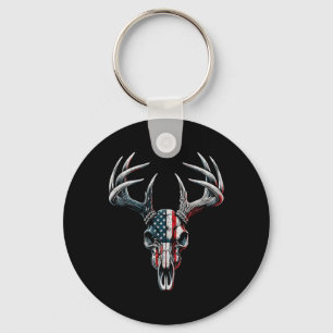 Chaveiro Whitetail Deer Hunting - Bandeira Americana Em Buc