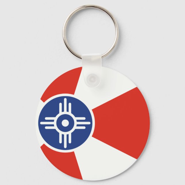 Chaveiro Wichita Kansas ICT Flag (Frente)