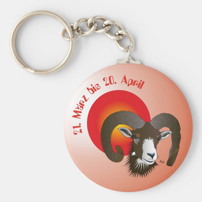 Chaveiro Widder - Sternbild Schlüsselanhänger (Frente)