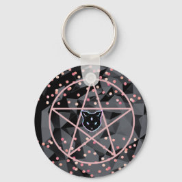 Chaveiro WiizyWitch Magic Witch Cosmic Cat Pentacle Magick