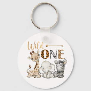 Chaveiro WILD ONE Safari Personalizado Primeiro Aniversário