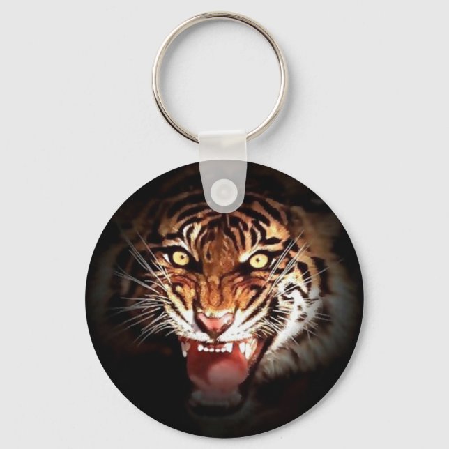 Chaveiro Wild Tiger Trabalho de arte (Frente)