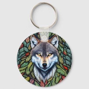 Chaveiro Wilderness Woodland Predator Wolf