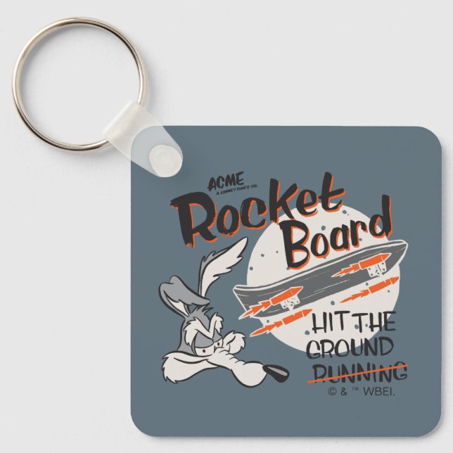 Chaveiro WILE E. COYOTE™ Prancha de Foguete ACME (Frente)