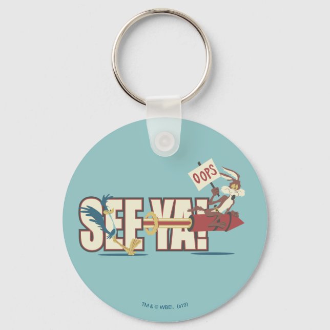 Chaveiro Wile E. Coyote Rocketing Past ROAD RUNNER™ (Frente)