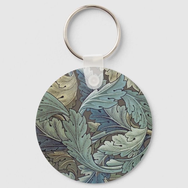 Chaveiro William Morris Acanthus Sage Flower Floral Botânic (Frente)