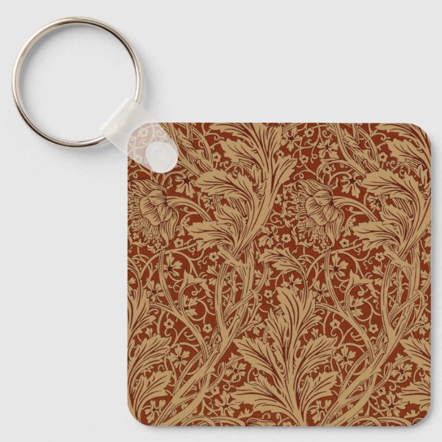 Chaveiro William Morris Arcadia Jardim Floral Flor Classi (Frente)
