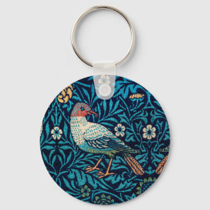 Chaveiro William Morris Birds Art Nouveau Padrão Floral