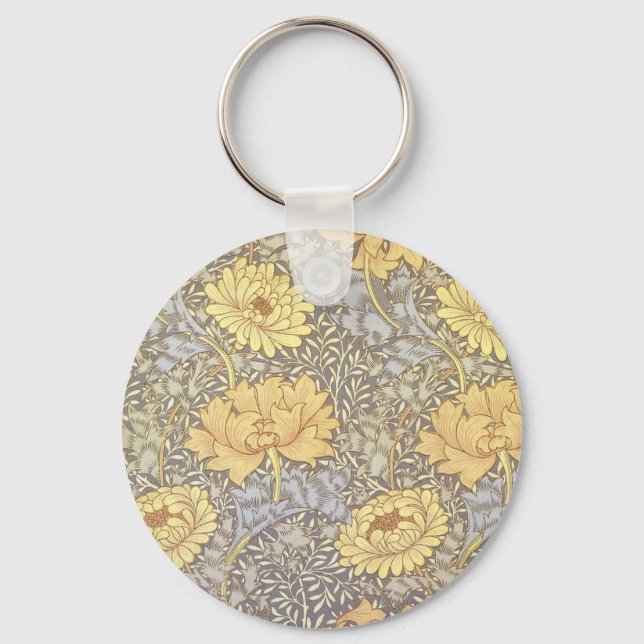 Chaveiro William Morris Chrysanthemum Mãe Flowers (Frente)