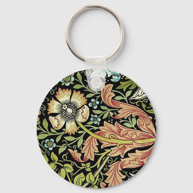 Chaveiro William Morris Flower design (Frente)
