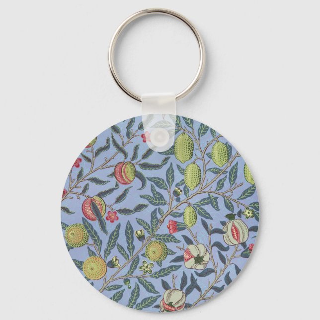 Chaveiro William Morris Fruta Pomegranate Blue Ornament (Frente)