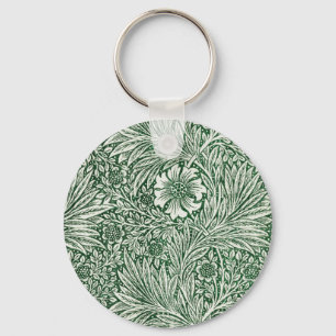 Chaveiro william morris marigold verde floral flor
