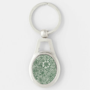 Chaveiro william morris marigold verde floral flor