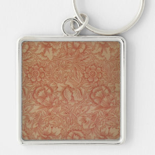 Chaveiro William Morris Pink Poppy Flower Pattern