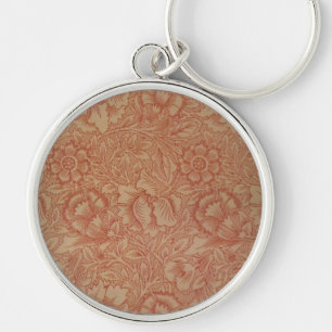 Chaveiro William Morris Pink Poppy Flower Pattern