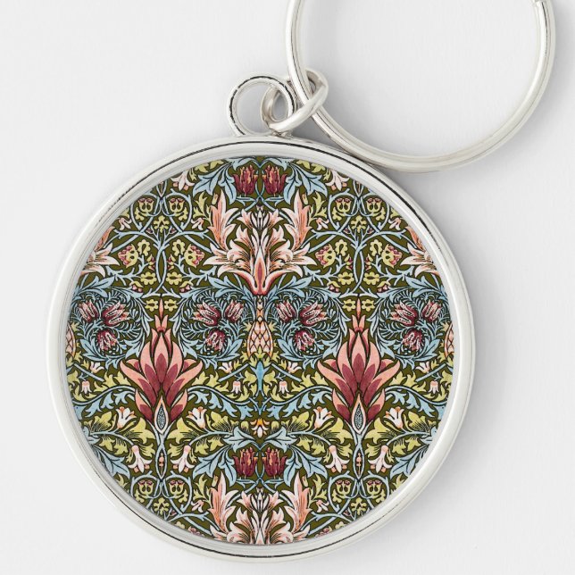 Chaveiro William Morris Snakeshead Padrão Floral (Frente)