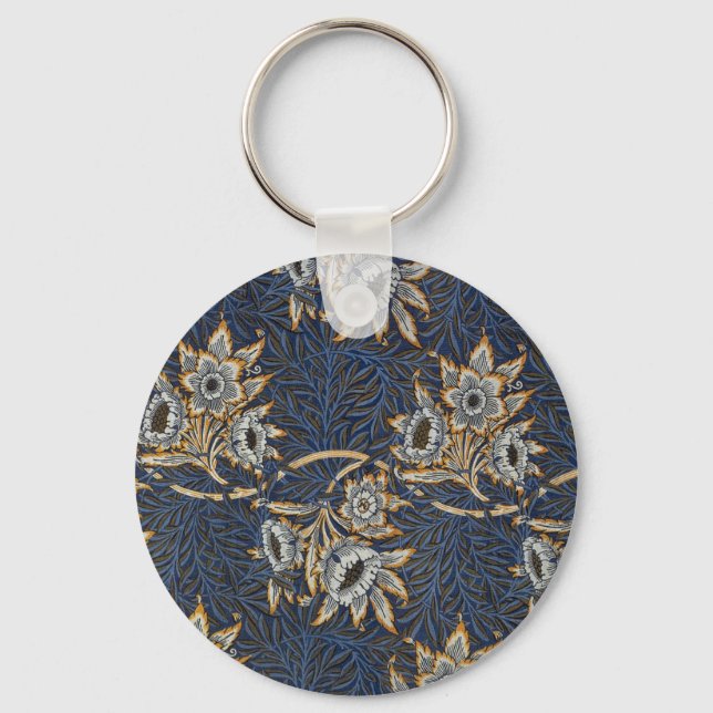 Chaveiro William Morris Tulip Willow Blue Patterno (Frente)