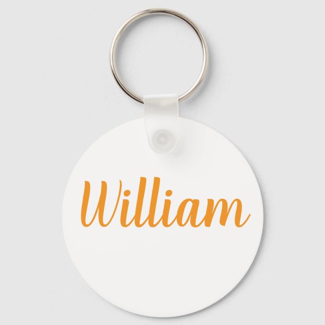 Chaveiro William name Metal ring keychain (Frente)