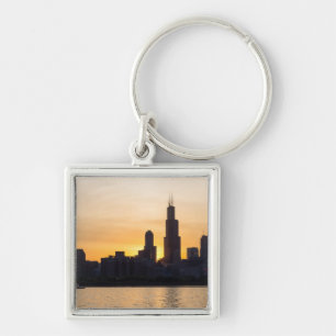 Chaveiro Willis Tower Sunset Silhouette