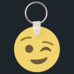 Chaveiro Winking Emoji<br><div class="desc">Winking Emoji. Emoji art Versão 2 de EmojiOne. Licenciado sob Creative Commons (CC-BY 4.0).</div>