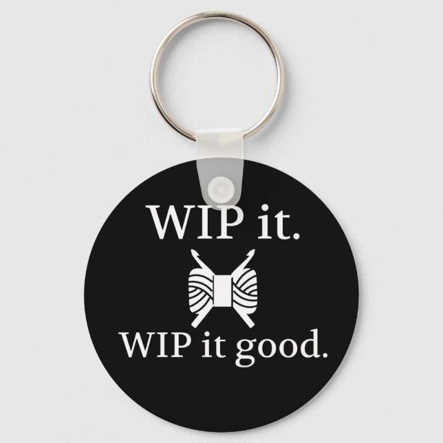 Chaveiro WIP Bom - Crochet {Dark} (Frente)