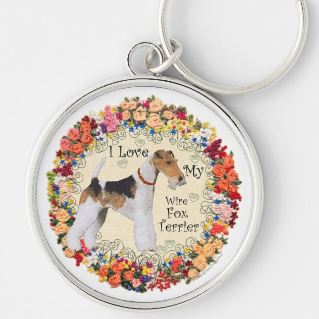 Chaveiro Wire Fox Terrier Love (Frente)