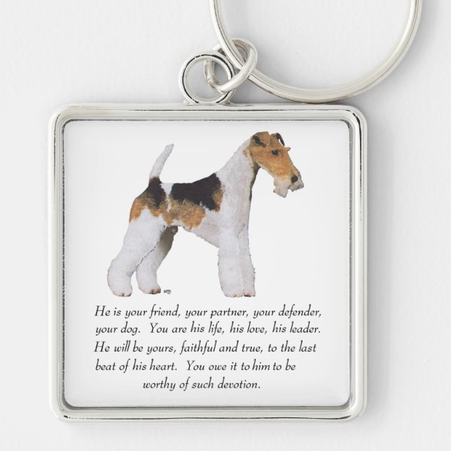 Chaveiro Wire Fox Terrier Memória / Dedicação MACHO (Frente)