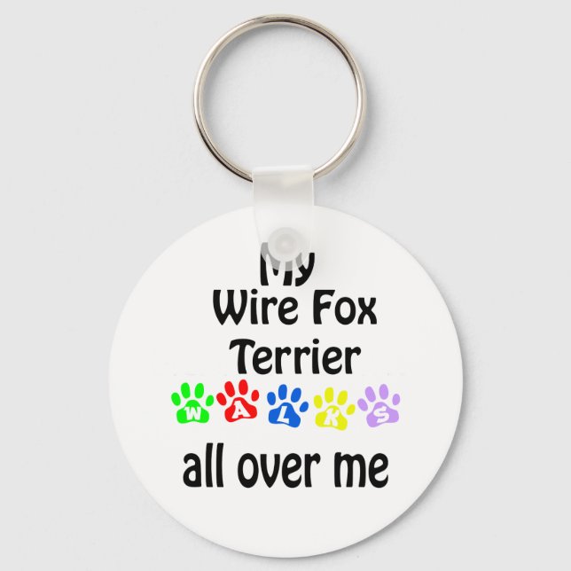 Chaveiro Wire Fox Terrier Walks Design (Frente)