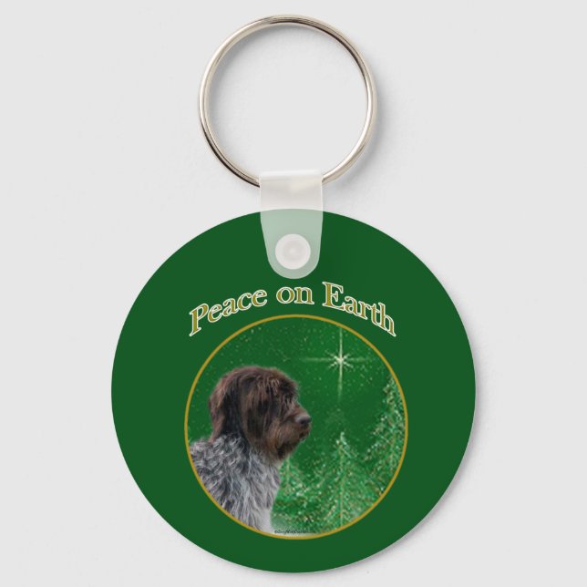 Chaveiro Wirehaired Apontando Griffon Peace (Frente)