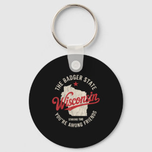 Chaveiro Wisconsin Badger State Retro Star Men Crianças B