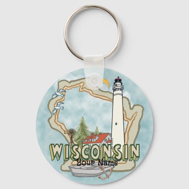 Chaveiro Wisconsin Lighthouse (Frente)