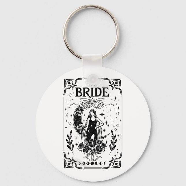 Chaveiro Witchy Bachelorette Bride Coven Gothic Wedding (Frente)