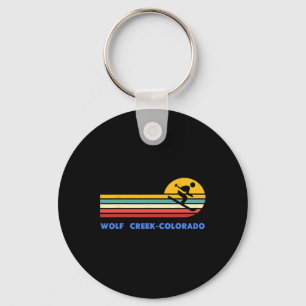 Chaveiro Wolf Creek Colorado Esqui Esquiador Retro Pôr do S