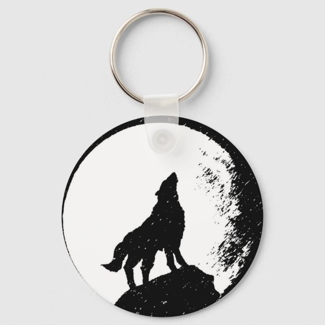 Chaveiro Wolf & Moon Silhoutte (Frente)