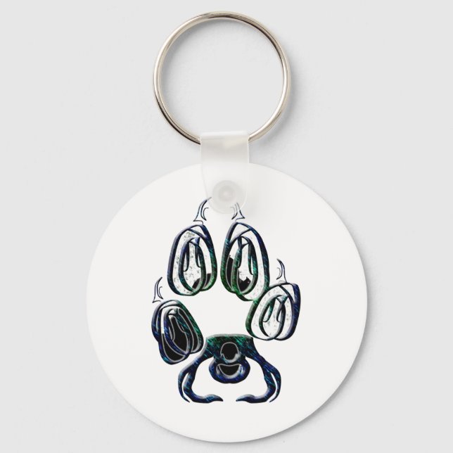 Chaveiro Wolf Paw Print (Frente)