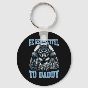 Chaveiro Wolf Respeite O Pai De Memória Botleg Engraçado Pe