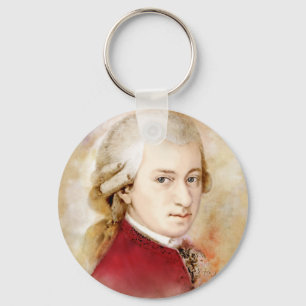 Chaveiro Wolfgang Amadeus Mozart im Aquarell Stil
