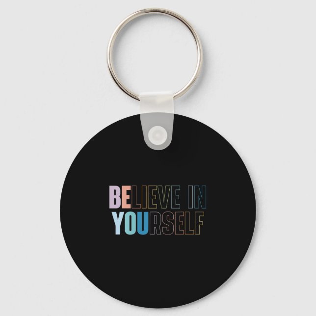 Chaveiro Womens Believe In Yourself Motivational Quote Insr (Frente)