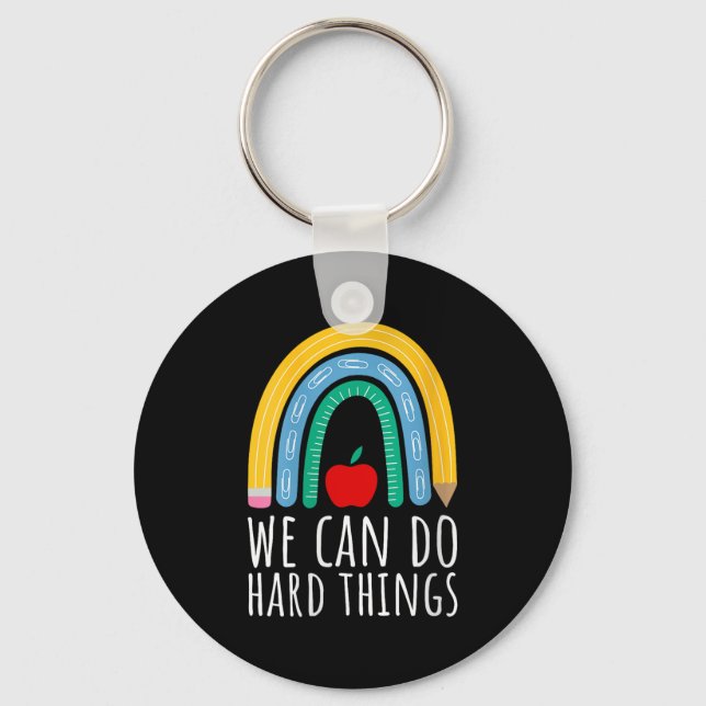 Chaveiro Womens We Can Do Hard Things Motivational Teacher  (Frente)