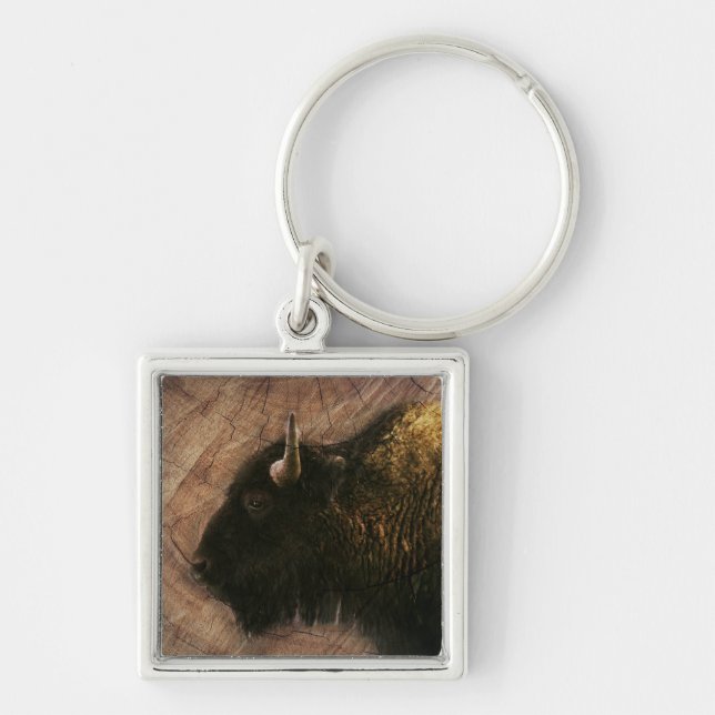 Chaveiro Wood Bison Buffalo (Frente)