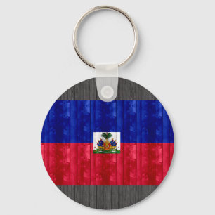 Chaveiro Wooden Haitian Flag
