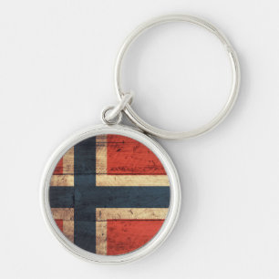 Chaveiro Wooden Norway Flag