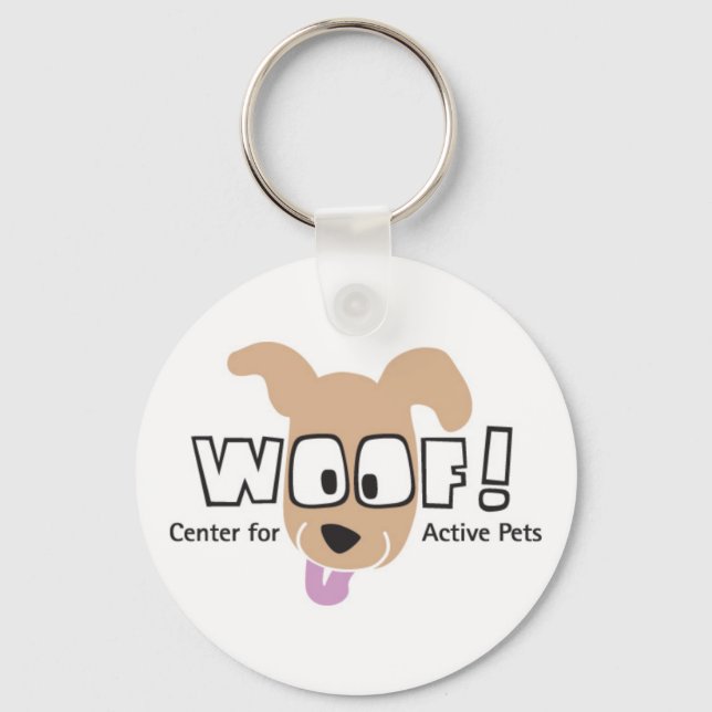 Chaveiro WOOF! Merchandise de logotipo (Frente)