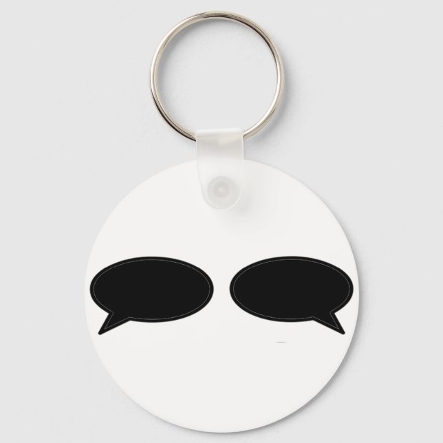 Chaveiro Word Bubble Esquerdo Preto Direito O MUSEU Zazzle  (Frente)