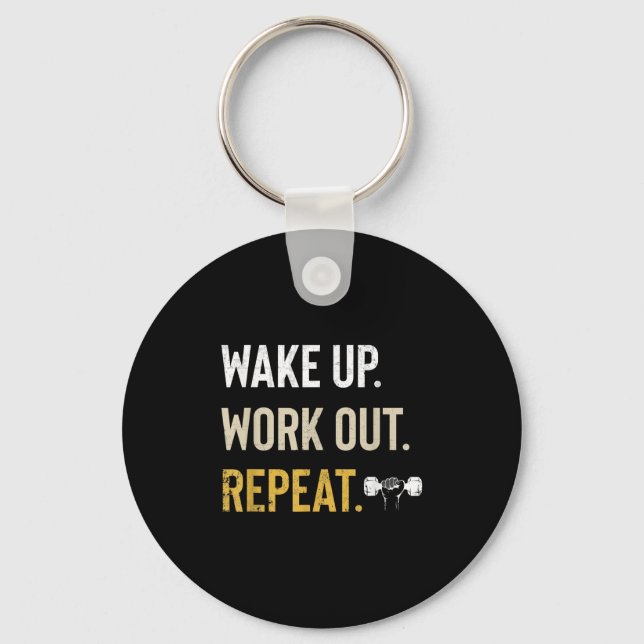 Chaveiro Workou Wake Up Insrational And Motivational Gym Gi (Frente)