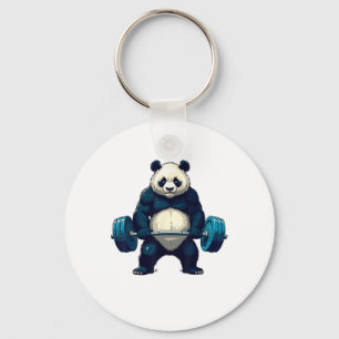 Chaveiro Workout Panda Deadlifter Engraçado Tee Gym Levanta