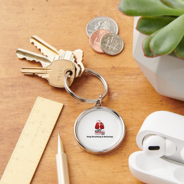 Chaveiro World Pneumonia Day - Keep Breathing  (Mesa)